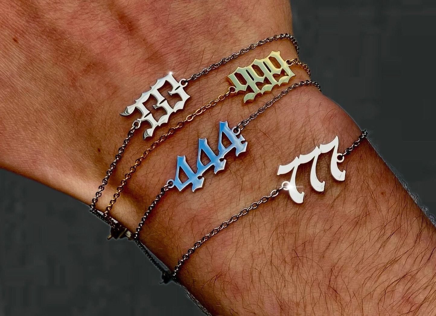 Engelszahl Armband, eckig