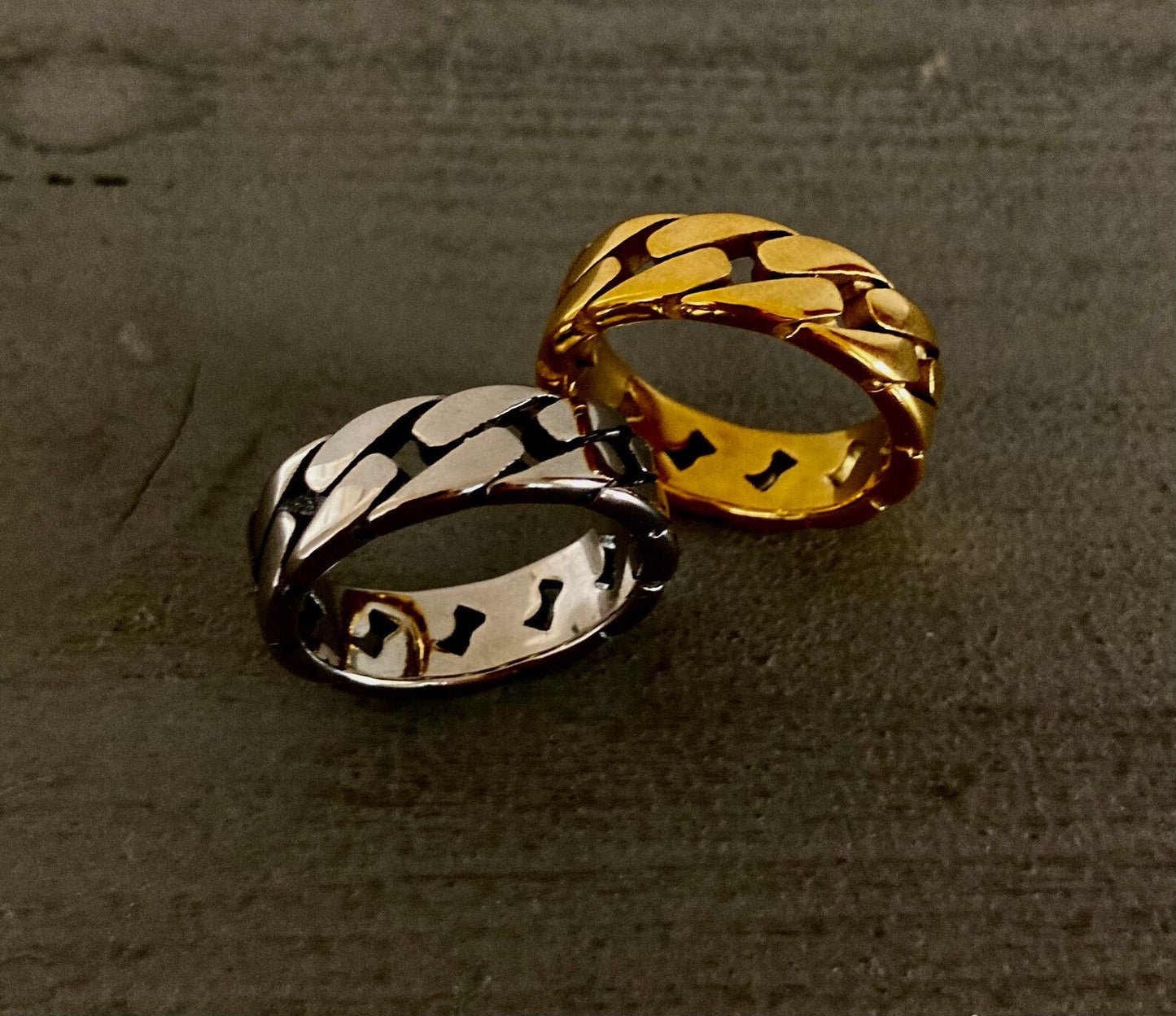 Ring mit Kettenmuster
