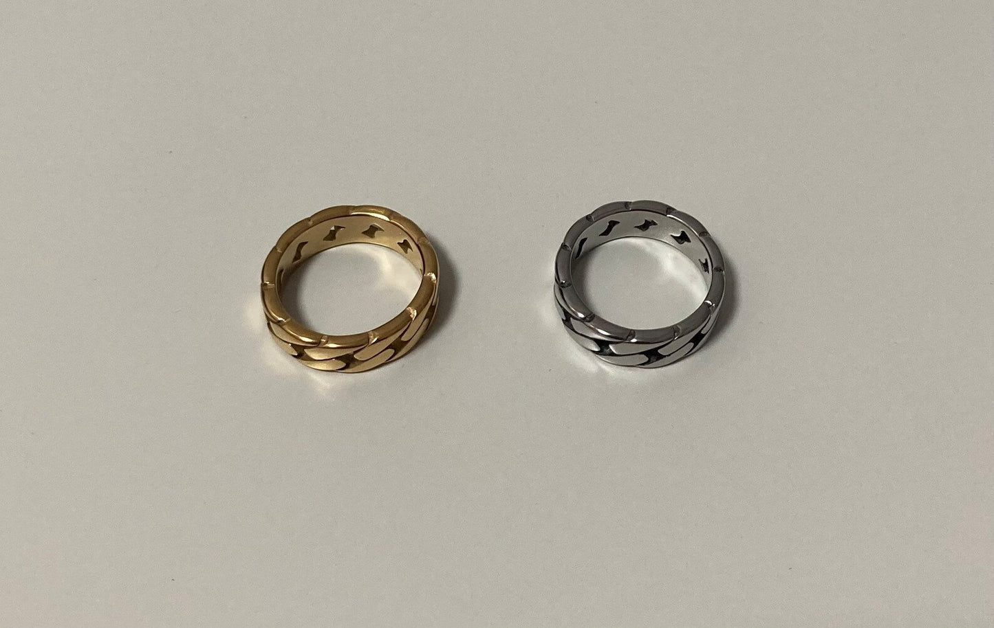 Ring mit Kettenmuster