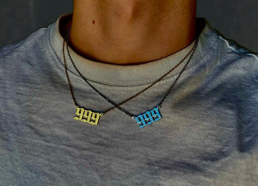 Engelszahl Kette 999, eckig