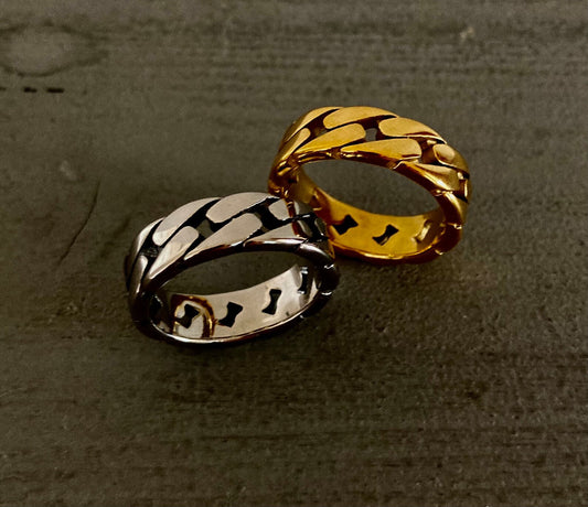 Ring mit Kettenmuster