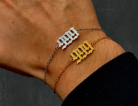 Engelszahl Armband, eckig