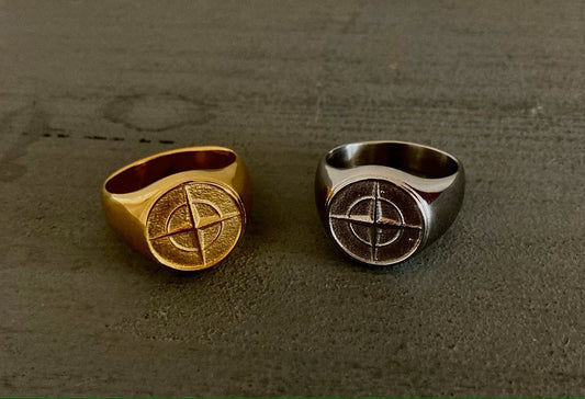 Ring mit Kompass
